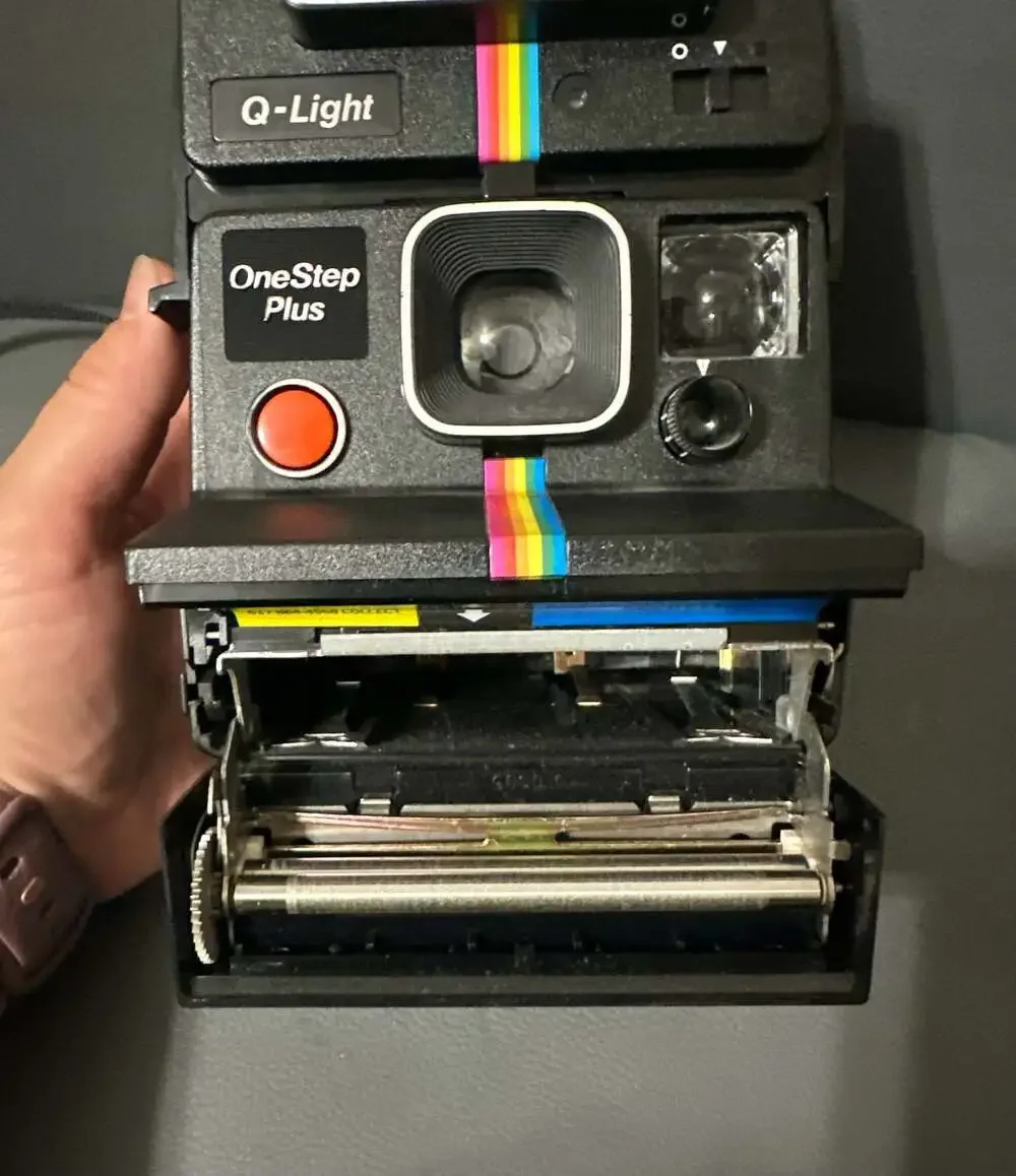 Vintage Polaroid OneStep Plus Instant Land Camera with Q-Light Flash